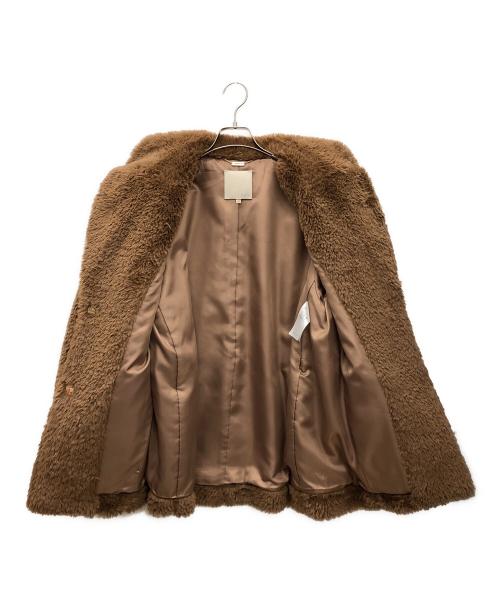 自由区（ジユウク）自由区 (ジユウク) TEDDY ボアコート ブラウン サイズ:38の古着・服飾アイテム