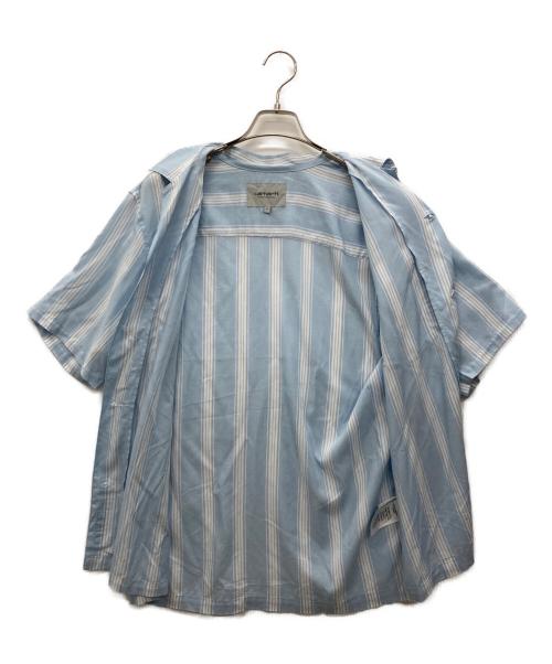 CarHartt（カーハート）CarHartt (カーハート) オープンカラーシャツ スカイブルー×ホワイト サイズ:s 未使用品の古着・服飾アイテム