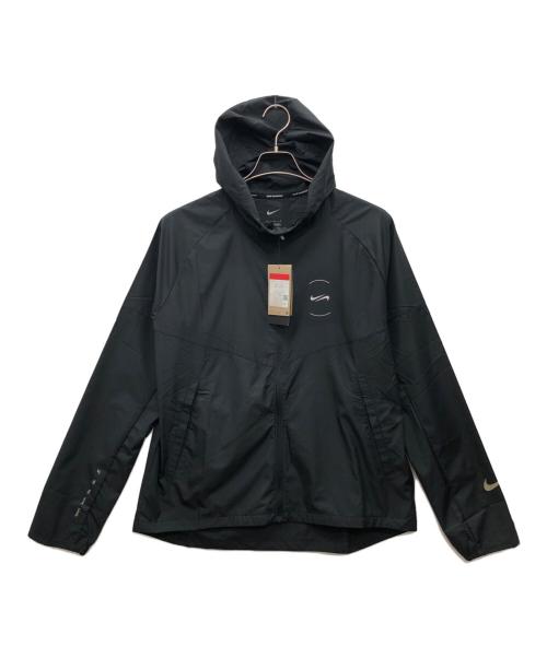 NIKE（ナイキ）NIKE (ナイキ) ランニングブレーカー マイラー フーディ ジャケット ブラック サイズ:L 未使用品の古着・服飾アイテム