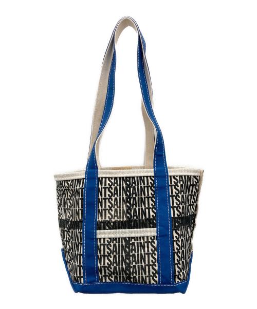 SAINT MICHAEL（セントマイケル）SAINT MICHAEL (セントマイケル) ミニトートバッグ アイボリー×ブルーの古着・服飾アイテム
