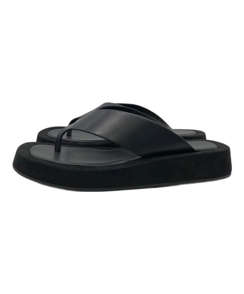 THE ROW（ザ ロウ）THE ROW (ザ ロウ) Ginza スエード サンダル ブラック サイズ:39の古着・服飾アイテム