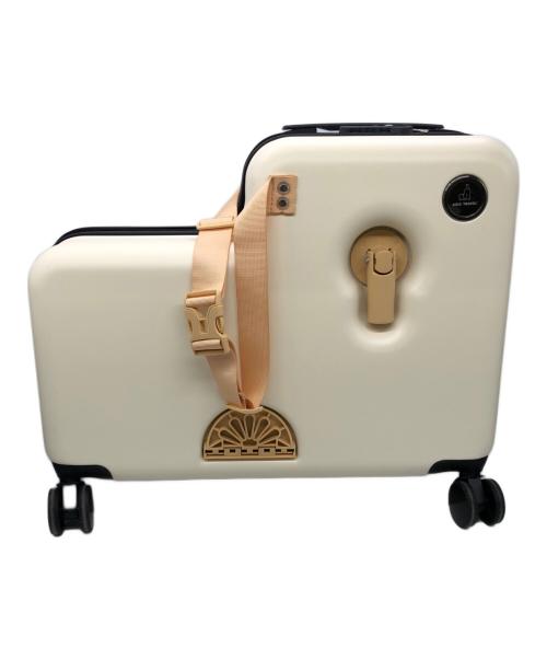 KIDS TRAVEL（キッズトラベル）KIDS TRAVEL (キッズトラベル) 子供が乗れるキャリーケース アイボリーの古着・服飾アイテム
