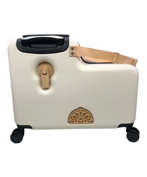 KIDS TRAVEL（キッズトラベル）KIDS TRAVEL (キッズトラベル) 子供が乗れるキャリーケース アイボリーの古着・服飾アイテム