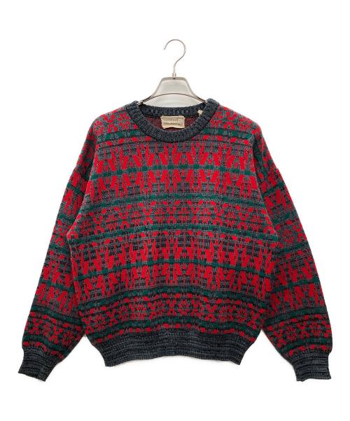 IRONWOOD TRADING COMPANY（アイアンウッド トレーディング カンパニー）IRONWOOD TRADING COMPANY (アイアンウッド トレーディング カンパニー) ニット グレー×レッド サイズ:Ｍの古着・服飾アイテム
