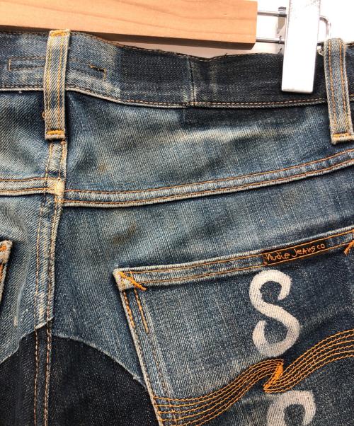 NUDIE JEANS（ヌーディー・ジーンズ）NUDIE JEANS (ヌーディー・ジーンズ) ダメージ加工デニムパンツ インディゴ サイズ:W28の古着・服飾アイテム