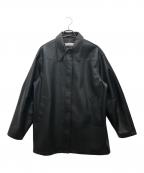 anukeアンヌーク）の古着「Ecoleather Over Jacket」｜ブラック