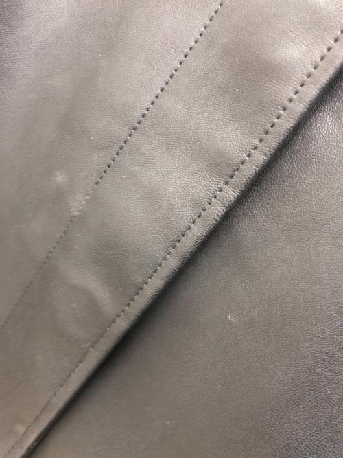 anuke（アンヌーク）anuke (アンヌーク) Ecoleather Over Jacket ブラック サイズ:36の古着・服飾アイテム