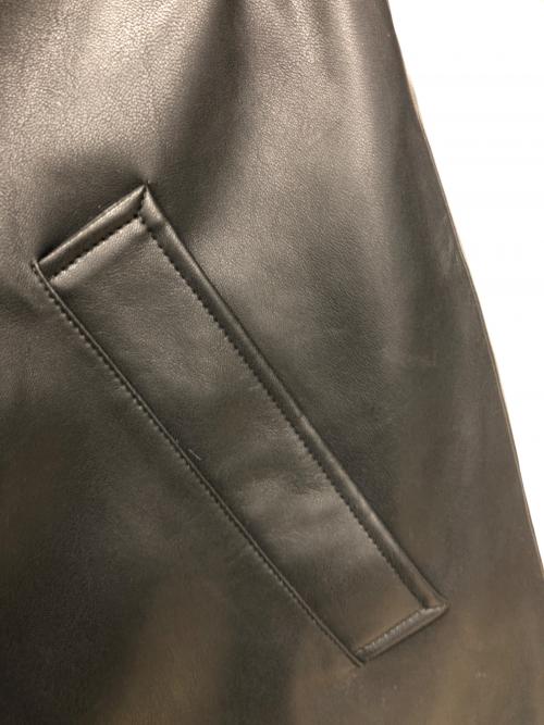 anuke（アンヌーク）anuke (アンヌーク) Ecoleather Over Jacket ブラック サイズ:36の古着・服飾アイテム