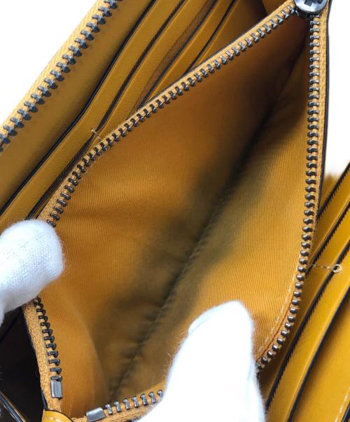 COACH（コーチ）COACH (コーチ) アコーディオンウォレット イエローの古着・服飾アイテム