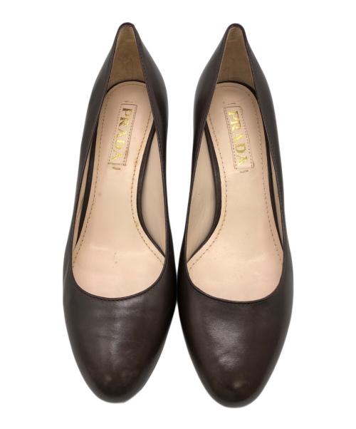 PRADA（プラダ）PRADA (プラダ) ヒールパンプス ブラウン サイズ:36 1/2（22.5-23）の古着・服飾アイテム