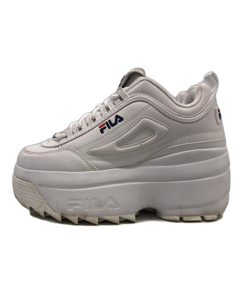 FILA（フィラ）FILA (フィラ) ハイカット厚底スニーカー ホワイト サイズ:23.5cmの古着・服飾アイテム