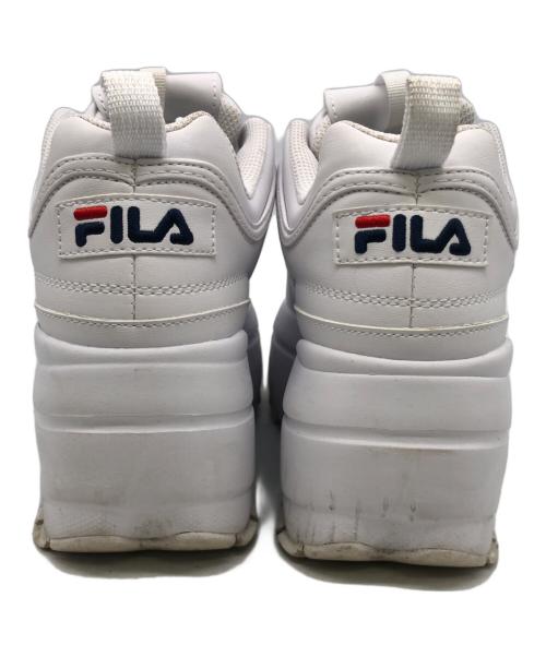 FILA（フィラ）FILA (フィラ) ハイカット厚底スニーカー ホワイト サイズ:23.5cmの古着・服飾アイテム