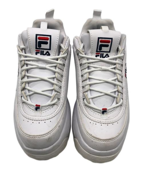 FILA（フィラ）FILA (フィラ) ハイカット厚底スニーカー ホワイト サイズ:23.5cmの古着・服飾アイテム