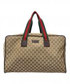 GUCCIグッチ）の古着「シェリーラインボストンバッグ」｜ベージュ×ダークブラウン