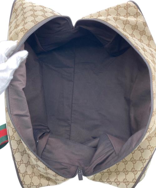 GUCCI（グッチ）GUCCI (グッチ) シェリーラインボストンバッグ ベージュ×ダークブラウンの古着・服飾アイテム