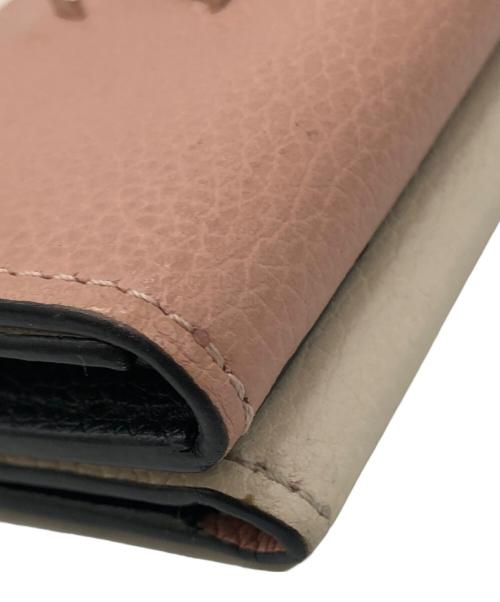 LOUIS VUITTON（ルイ ヴィトン）LOUIS VUITTON (ルイ ヴィトン) 3つ折り財布 アイボリー×ピンクの古着・服飾アイテム