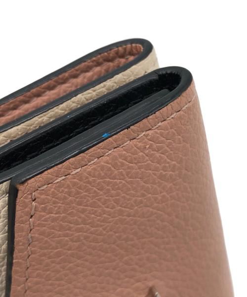 LOUIS VUITTON（ルイ ヴィトン）LOUIS VUITTON (ルイ ヴィトン) 3つ折り財布 アイボリー×ピンクの古着・服飾アイテム