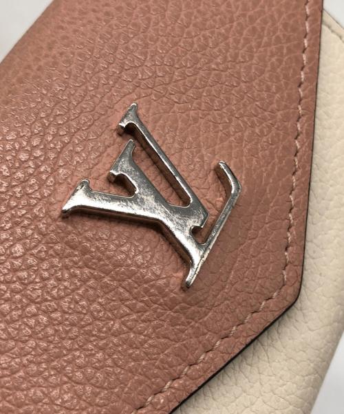 LOUIS VUITTON（ルイ ヴィトン）LOUIS VUITTON (ルイ ヴィトン) 3つ折り財布 アイボリー×ピンクの古着・服飾アイテム