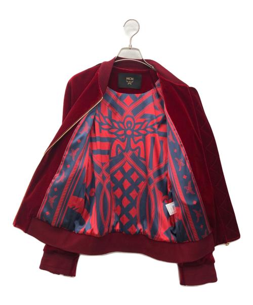 MCM（エムシーエム）MCM (エムシーエム) ベロア サイドライントラックジャケット レッド サイズ:Sの古着・服飾アイテム
