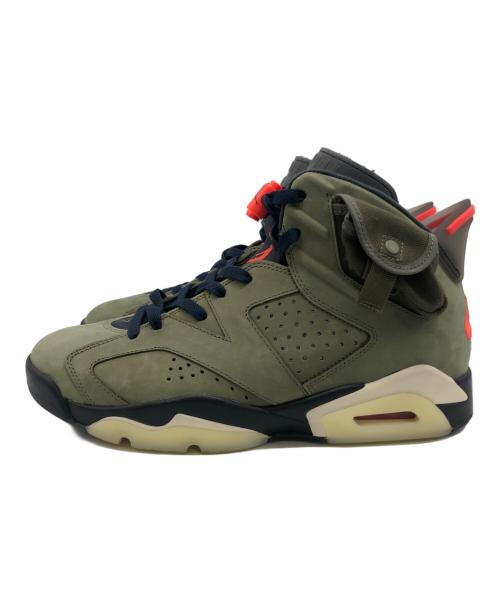 Travis Scott × Nike（トラヴィススコット×ナイキ）Travis Scott × Nike (トラヴィススコット×ナイキ) NIKE AIR JORDAN 6 RETRO カーキ サイズ:27.0の古着・服飾アイテム