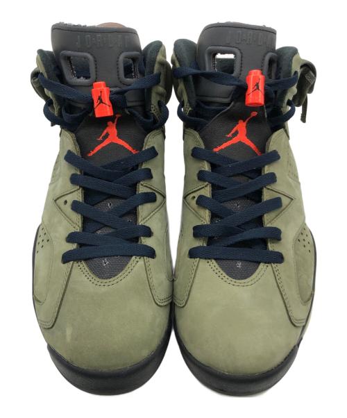 Travis Scott × Nike（トラヴィススコット×ナイキ）Travis Scott × Nike (トラヴィススコット×ナイキ) NIKE AIR JORDAN 6 RETRO カーキ サイズ:27.0の古着・服飾アイテム