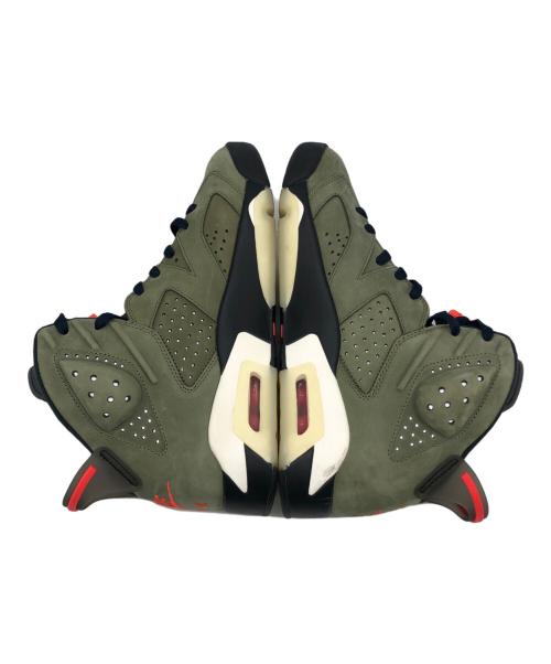 Travis Scott × Nike（トラヴィススコット×ナイキ）Travis Scott × Nike (トラヴィススコット×ナイキ) NIKE AIR JORDAN 6 RETRO カーキ サイズ:27.0の古着・服飾アイテム