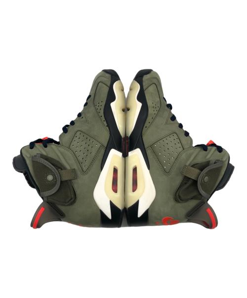 Travis Scott × Nike（トラヴィススコット×ナイキ）Travis Scott × Nike (トラヴィススコット×ナイキ) NIKE AIR JORDAN 6 RETRO カーキ サイズ:27.0の古着・服飾アイテム