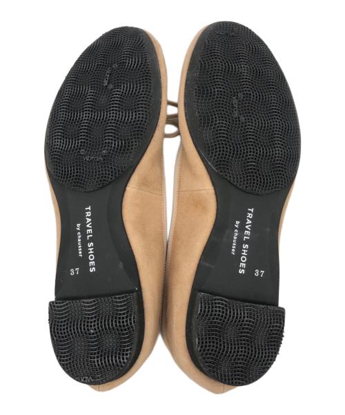 chausser（ショセ）chausser (ショセ) フラットパンプス ベージュ サイズ:37の古着・服飾アイテム