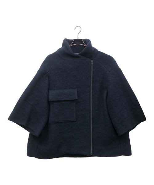 Henrik Vibskov（ヘンリック ヴィブスコフ）Henrik Vibskov (ヘンリック ヴィブスコフ) ウール混コート ネイビー サイズ:Sの古着・服飾アイテム