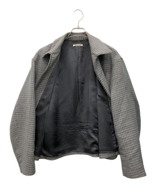 AURALEE（オーラリー）AURALEE (オーラリー) ダブルフェイスチェックジップブルゾン グレー サイズ:3の古着・服飾アイテム