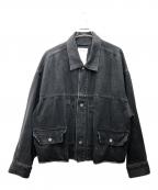 doubletダブレット）の古着「カットオフデニムジャケット」｜ブラック