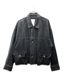 doublet（ダブレット）の古着「カットオフデニムジャケット」｜ブラック