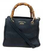 GUCCIグッチ）の古着「バンブーショッパースモールバッグ」｜ネイビー