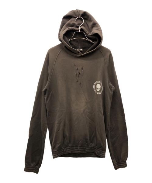 NUMBER (N)INE（ナンバーナイン）NUMBER (N)INE (ナンバーナイン) ダメージパーカー ブラウン サイズ:3の古着・服飾アイテム