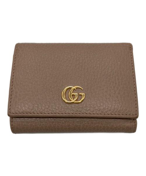 GUCCI（グッチ）GUCCI (グッチ) 3つ折り財布 ベージュの古着・服飾アイテム