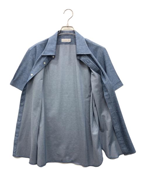 MACKINTOSH LONDON（マッキントッシュ ロンドン）MACKINTOSH LONDON (マッキントッシュ ロンドン) デニムライクジャージ半袖シャツ ブルー サイズ:Lの古着・服飾アイテム