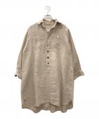 BLUEBIRD BOULEVARDブルーバードブルバード）の古着「シャツワンピース」｜ベージュ