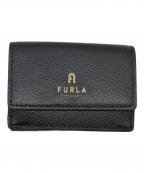 FURLAフルラ）の古着「Camelia S Compact Wallet Trifold（カメリアSコンパクトウォレット トライフォールド）」｜ブラック