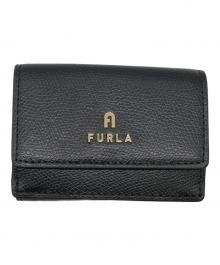 FURLA（フルラ）の古着「Camelia S Compact Wallet Trifold（カメリアSコンパクトウォレット トライフォールド）」｜ブラック