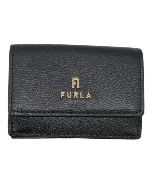 FURLA（フルラ）FURLA (フルラ) Camelia S Compact Wallet Trifold（カメリアSコンパクトウォレット トライフォールド） ブラックの古着・服飾アイテム