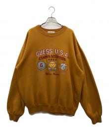 GUESS（ゲス）の古着「刺繍トレーナー」｜オレンジ