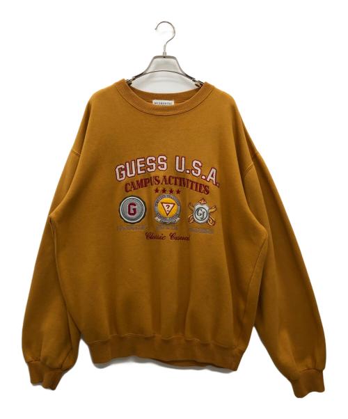 GUESS（ゲス）GUESS (ゲス) 刺繍トレーナー オレンジ サイズ:XLの古着・服飾アイテム