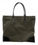 PRADAプラダ）の古着「トートバッグ」｜カーキ