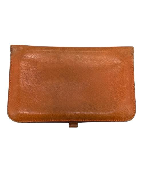 HERMES（エルメス）HERMES (エルメス) 長財布 オレンジの古着・服飾アイテム