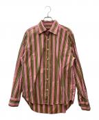 ETROエトロ）の古着「長袖シャツ」｜ピンク×ブラウン