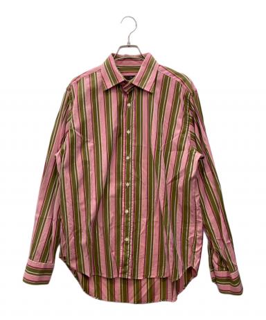 ETRO エトロ ブラウス M ピンク 【古着】【中古】【送料無料】 中古・古着通販】ETRO (エトロ) 長袖シャツ ピンク×ブラウン サイズ:L