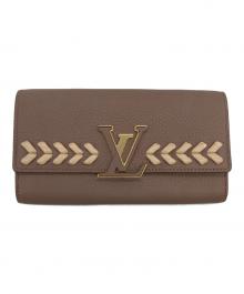 LOUIS VUITTON（ルイ ヴィトン）の古着「ポルトフォイユ・カプシーヌ」｜ベージュ