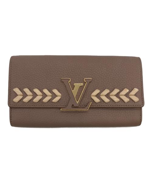 LOUIS VUITTON（ルイ ヴィトン）LOUIS VUITTON (ルイ ヴィトン) ポルトフォイユ・カプシーヌ ベージュの古着・服飾アイテム