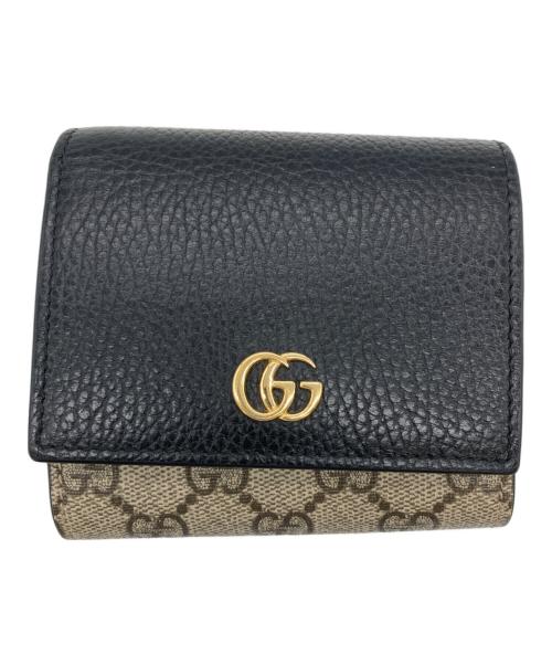 GUCCI（グッチ）GUCCI (グッチ) ダブルG バイカラー ミディアム ウォレットの古着・服飾アイテム