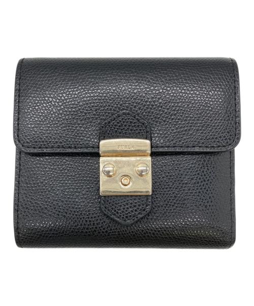 FURLA（フルラ）FURLA (フルラ) 3つ折り財布 ブラックの古着・服飾アイテム
